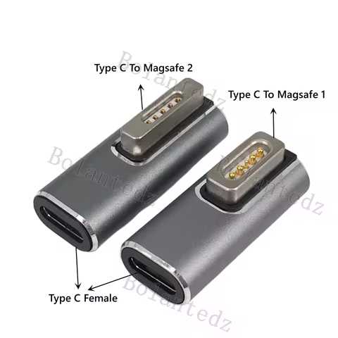 Original Magnetic Type-C Female To MagSafe 1 2 Power Adapter Converter For Macbook Air Pro 11 13 15 