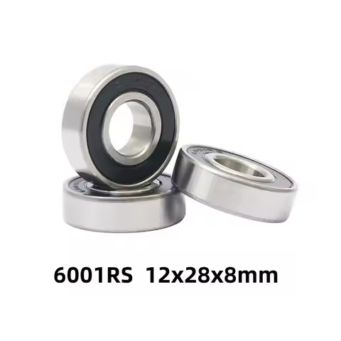 2pcs 6001RS Motor Grade Cover Sealed Deep Groove Ball Miniature Bearing 6001-RS 12*28*8mm 12x28x8 52