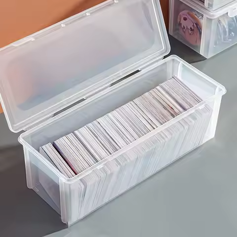 Transparent Photocard Storage Box 3 inch Idol Small Photo Card Organizer Case High Capacity Plastic 