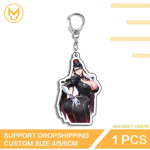 Hentai Bayonetta NSFW Personality Big Breasts Double Sided Acrylic Key Chains Daily Wear Creative Pe