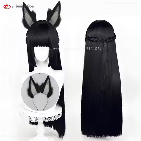 ZZZ Hoshimi Miyabi Cosplay Wig 70cm Black Wigs For Women Cosplay Costumes Anime Wig Heat Resistant S