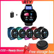 (Free Charger) RTY SmartWatch Intelligent Waterproof Upgraded SmartWatch D18 Fitness Bracelet Call R