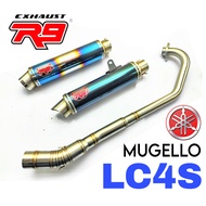 Exhaust R9 Yamaha LC135 LC4S 100% ORIGINAL R9 INDONESIA MUGELLO Accessories Motor Ekzos Pipe Manifol