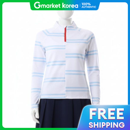 G/FORE | เสอ GFORE OFFSET STRIPE QUARTER ZIP รน G4LS23K503-SNO สำหรบผหญง ลายทางแบบออฟเซต รหสสนคา 828