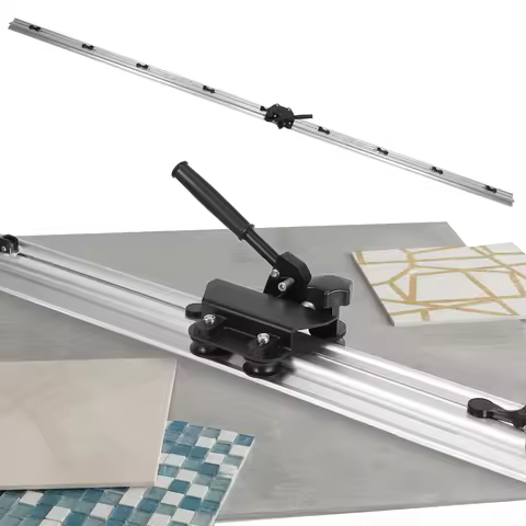 106 Inches Slim System Tile Cutter for Up To 0.47inch Thick Tiles with Built-in Suction Cups for Des