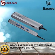 Baseus CAHUB-J0G Mechanical Eye 6 in 1 HDMI / USB 3.0 x 3 /RJ45 / PD to USB-C / Type-C Smart HUB Doc