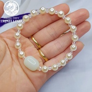 6LY WHITE PERFECT CHAIN MIXED WITH FLAT BEADS