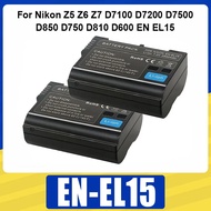 EN-EL15 Rechargeable Battery 2550mAh Li-ion Battery Pack For Nikon Z5 Z6 Z7 D850 D750 D7100 D7200 D7