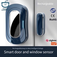 [COD] TUYA Smart Home Wireless Smart Door Magnetic Sensor Zigbee Charging Phone APP Remote Detection