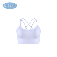 KOBENI YOGA Sport Bra สปอร์ตบรา เสื้อบราโยคะ สายเดี่ยวไขว้หลัง  มีฟองน้ำถอดออกได้ ผ้ายืดหยุ่น สวมใส่