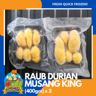 Raub Durian Musang King (400gm x 2) : Fresh Quick Frozen Pulp-Durian Seafood Fresh Frozen Food- Frui