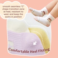 6mth to 7yo【4/5/6 pairs set】Baby Toddler Girls Socks Cotton Breathable Thin Summer Quarter Crew Spor