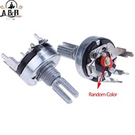 [A&B] 5Pcs RV17 With Switch Potentiometer B1K 2K 5K 10K 20K 50K Handle Length 15mm 5Pin Switch Carbo
