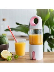 水果榨汁機攪拌機果汁杯 迷你電動USB便攜式可充電旅行480ml 四片刀片