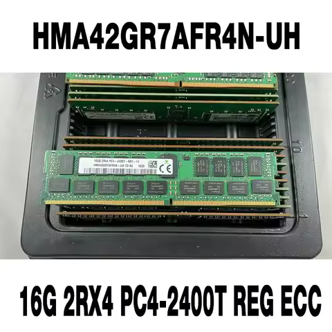 1PCS HMA42GR7AFR4N-UH 16G 2RX4 PC4-2400T REG ECC For SKhynix Server Memory
