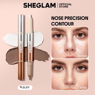 SHEGLAM 2 In 1 Fine Line Nose Contour & Highlighter Pen Non-Greasy 4 Colors Face Bronzer Pen Makeup