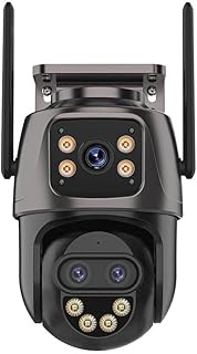 ​​6K Ultra HD WiFi Outdoor Camera – 9MP, 8x Zoom, 3-Lens, Dual Screen, PTZ Security Surveillance(Eu 