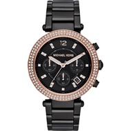 นาฬิกาข้อมือผู้หญิง Michael Kors Parker Chronograph Black Dial Women's Watch MK5885