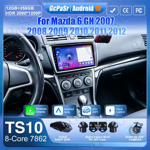 Carplay For Mazda 6 GH 2007 2008 2009 2010 2011 2012 5G Wifi Car Radio Display GPS Navigation Automo