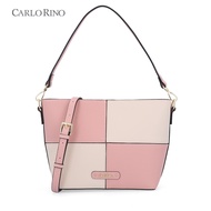 Carlo Rino Peach Two-toned Shoulder Bag