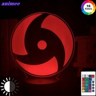Japanese Anime Naruto Mangekyo Sharingan Naka Led Night Light Study Room Decoration Kids Child Birth