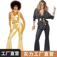 Disco Adult Costume Halloween Retro 60-70s Hippie Party Costume Masquerade Party Costume