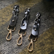 braided leather key fob @ keychain