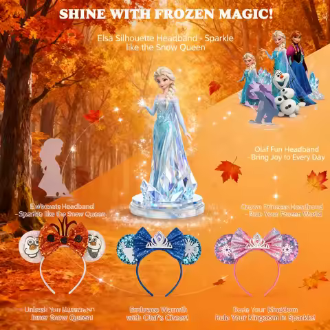 Frozen Snowman Olaf Headband for Girls Women Kids Cute Cartoon Cosplay Hair Accessories Elsa Ears Ha