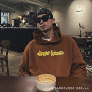 J7A5 DREW Smiley Letter Slogan Smiley Men Women Couples High Street Loose Hooded Sweatshirt