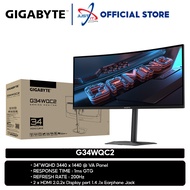 GIGABYTE G34WQC2 34" CURVED GAMING MONITOR ( 34" VA WQHD / 1MS / 200HZ / AMD FREESYNC / HD MI + DP )
