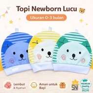1 Pcs Topi Bayi Sablon Muka Panda Hangat Lembut