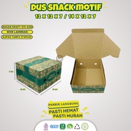 HIJAU (50 Pcs) Snack Box Cake Bread 12x12 14x12 Snack Box/ 12x12 12x14 Green Batik Cake Snack Box