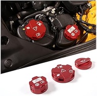 CHEAYAR Aluminium Alloy Engine Oil Cap Radiator Cap Brake Fluid Cap Cover Trim Compatible with Toyot