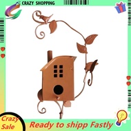 Metal Bird House with Pole Bird Feeder Bird House Pole Bird House Bracket for Outdoors, Yards, Parks