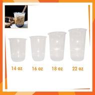 Gelas oval / cup oval / gelas plastik oval 14 OZ /16 OZ / 18 OZ / 22 OZ (50pcs)