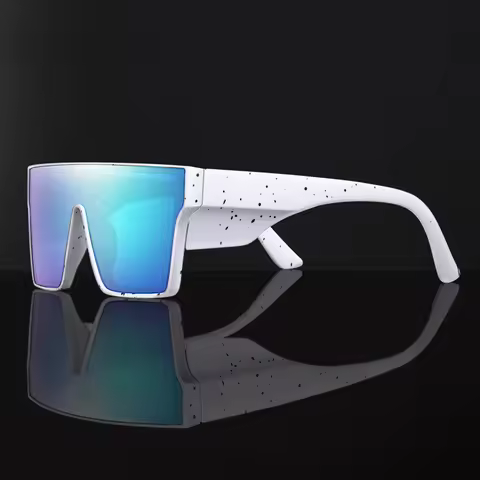 Big Frame Colorful Lens UV400 Cycling Sunglasses Hiking Running Driving Outdoor Sports Glasses for M