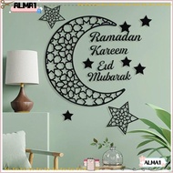ALMA Mirror Stickers, Arylic Ramadan Decors Wall Sticker,  Home Decorations DIY Removable Eid Mubarak Wall Decal