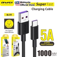Awei 5A Smart Fast Charging Cable CL-77M Fast Charging/ CL-77T Support Super Fast Charging USB Micro