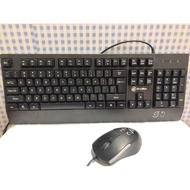 Used E-DRA EK502 mechanical computer keyboard + mouse connected via usb port - still new and beautif