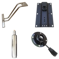 Rod Chair Aluminum Alloy Tray Foot Chair Haircut Round Stool Base Five-Star Oil Pressure Haircut Foo