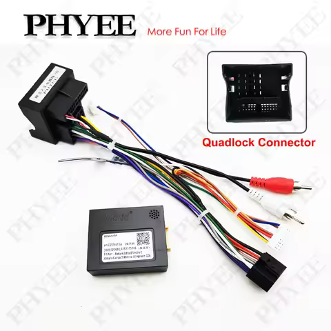 Quadlock Wiring Harness CAN Bus Decoder, 16 Pin to Quad Lock Connector Cable Adapter for Opel Astra