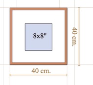กรอบรูปไม้ตะแบก พร้อมที่แขวน  ไม้แท้100% by SKILLED