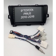 หน้ากาก TOYOTA PRIUS สำหรับจอ 9นิ้ว พร้อมปลั๊กตรงรุ่นใช้ได้ตั้งแต่ปี 2010 ถึงปี 2016