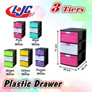 Plastic Drawer Storage Cabinets 3 tier / Laci Plastik / Almari Plastik / 塑料抽屉储物柜