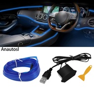 5m USB Car Interior EL Light Strip LED DIY Decorative Ambient Light Flexible EL Cold Light Car Inter