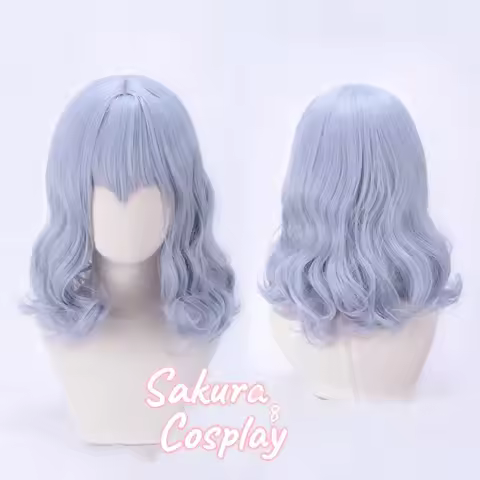 Touhou Project Remilia Scarlet Cosplay Short Curly Heat Resistant Synthetic Hair for Halloween Costu