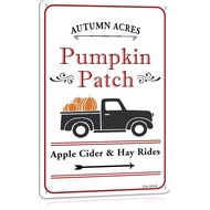 Farmhouse Fall Decor For Home Autumn Acres Pumpkin Patch Sign Farm Decoration Garden Metal Sign Tin 
