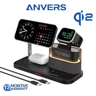 Anvers Qi2 Wireless Charger Stand with Clock Fast Charging Station for IPhone, IWatch, AirPods C09