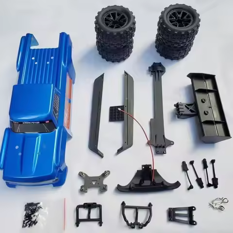 1/12 Monster Truck Modified Body Shell Wheels Upgrade Parts Kit for Wltoys 124016 124017 124018 1240
