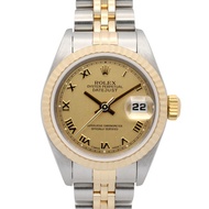 勞力士 Datejust Y 字頭腕錶，18K（黃金）不鏽鋼，女士款，香檳金錶殼，羅馬數位時標，79173